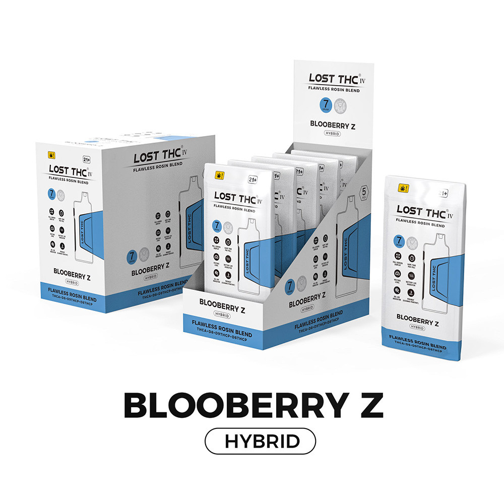 LOST THC IV THCA + D8 + D9THCP + D8THCP Flawless Rosin Blend Disposable Device 7G - Display of 5 (MSRP $34.99 Each)