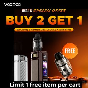 VooPoo Drag 6 220W Built-In 4400mAh Box Mod (MSRP $69.99)