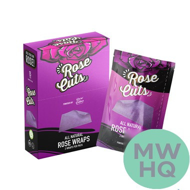 Rose Cuts Flavored Organic Wraps - Pack of 3 - Display of 15 Packs