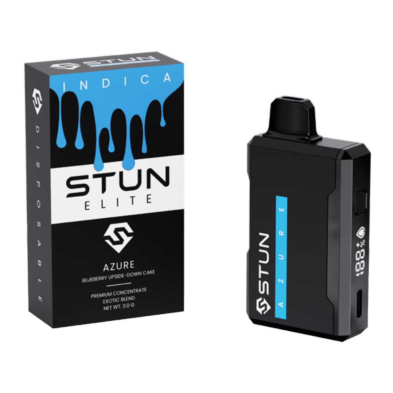 Stun Elite THC-A Exotic Blend Premium Concentrate Disposable Vape 3G - Display of 5