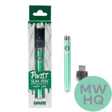 Ooze Twist Adjustable Voltage Preheat Slim Pen Battery With USB Charger