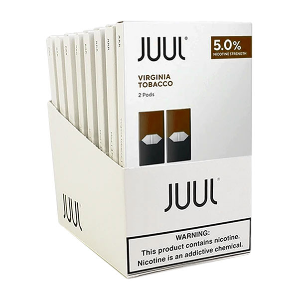 JUUL 2-Pack Pre-filled Replacement 5% Nicotine Salt Pods - Display of 8 Packs
