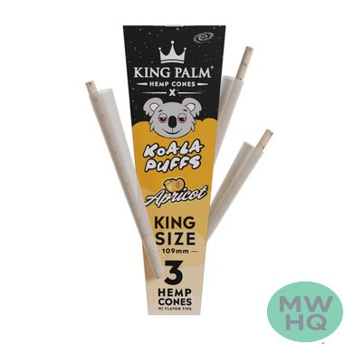 King Palm Hemp Cones - Pack of 3 Cones - Display of 30 Packs