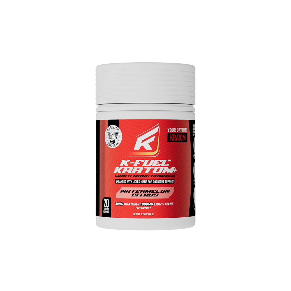 K-Fuel Kratom + Lion's Mane Gummies 20600MG - 20ct Jar (MSRP $34.99)