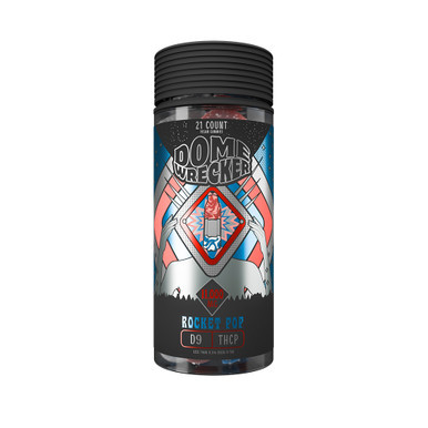 Dome Wrecker Powered By HiXotic Delta 9 + THCP Vegan Gummies 11000MG - 21ct Jar - Display of 6 Jars