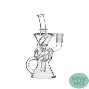 BoroTech Leo Glass Mini Water Pipe Recycler Dab Rig Designed By Calibear - 100 Grams - 5.5 Inches - Assorted Colors [Mini Rig Leo]