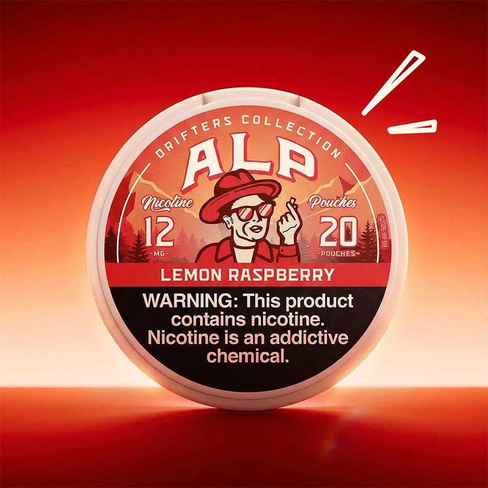 ALP Drifters Nicotine Pouches - 20 Pouches Per Can - Pack of 5 Cans (MSRP $8.99 Each)