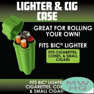 Smokezilla Plastic Lighter & Cig Case - Assorted Colors - Display of 24