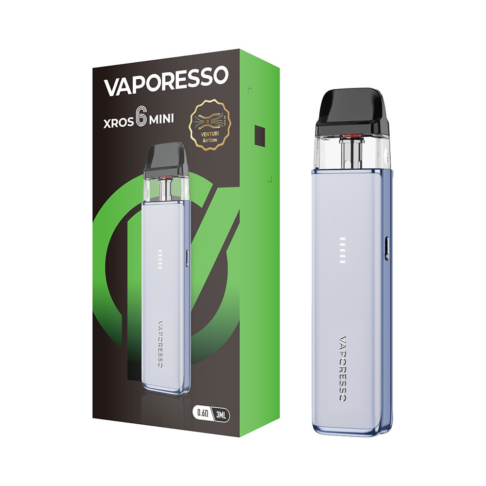 Vaporesso XROS 6 Mini 1600mAh Pod System Starter Kit With 3ML XROS Series Mesh Pod (MSRP $19.99)