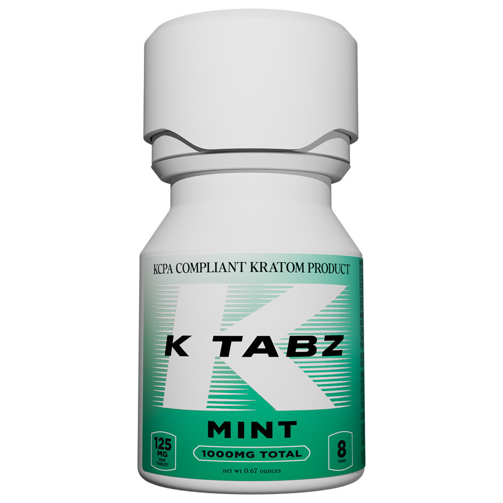 K Tabz Chewable Kratom Tablets 1000MG - 8ct Jar - Display of 10 Jars (MSRP$ 28.99 Each)