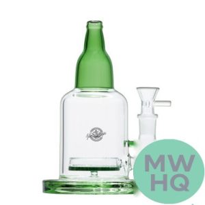 Shadow Glass Bottle Shaped Water Pipe With Inset Perc - 700 Grams - 9 Inches - Assorted Colors [SGE-156]