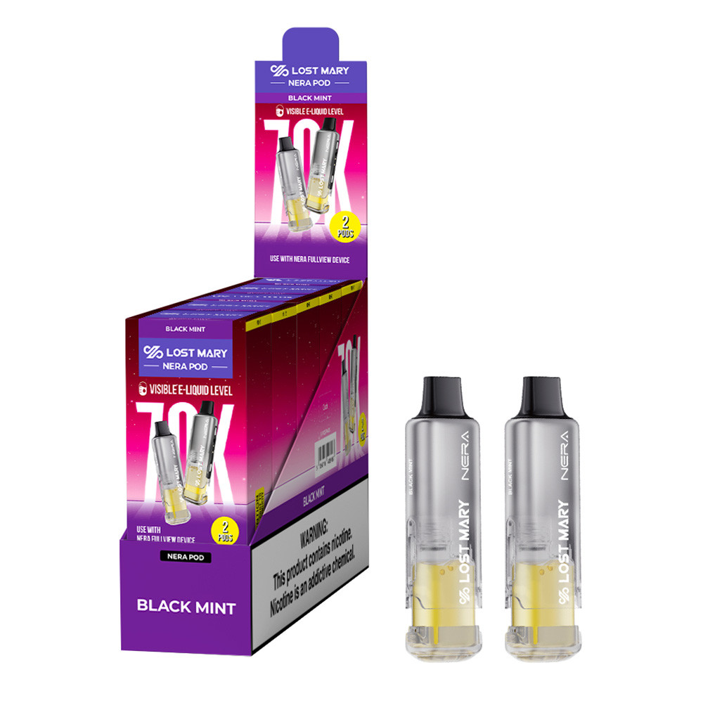 LOST MARY NERA 70K Puffs 24ML Disposable Pod Device - Display of 5 - TEXAS COMPLIANT (MSRP $16.99 Each)