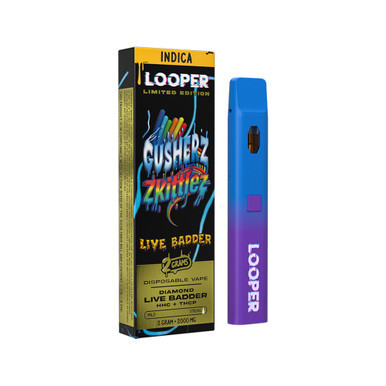 Looper Live Badder Delta THCA + HHC + THC-P Disposable Device 3G - Display of 5