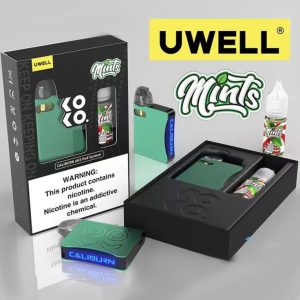 Uwell CALIBURN KOKO AK3 520mAh Pod System Starter Kit With 2 x 2ML Refillable A3S Pods & 10ML 50mg Salt Nicotine E-Liquid Bottle