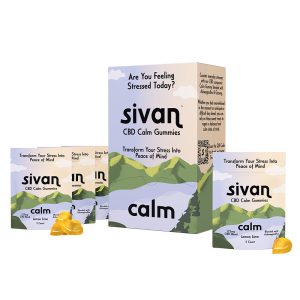 Sivan CBD Gummies - 5ct Pack - Display of 10 Packs (MSRP $9.99 Each)