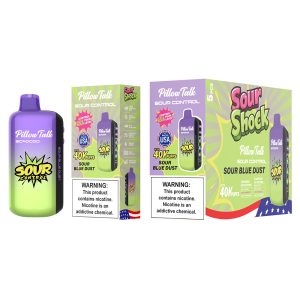 Pillow Talk Sour Control 40K Puffs 20ML Disposable Device With Ice & Sour Control - Display of 5 - Built In USA (MSRP $17.99 Each)