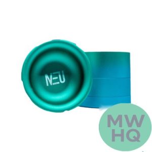 Neu Dry Herb Aluminum Grinder With Ashtray & Storage Top - 63 mm - 4 Parts