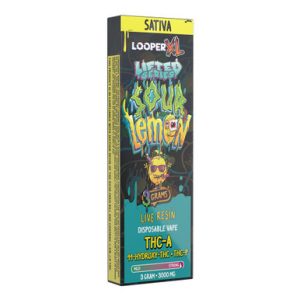 Looper XL Lifted Series Live Resin THC-A + 11-HYDROXY-THC + THC-P Disposable Vape Device 3000MG - Display of 5