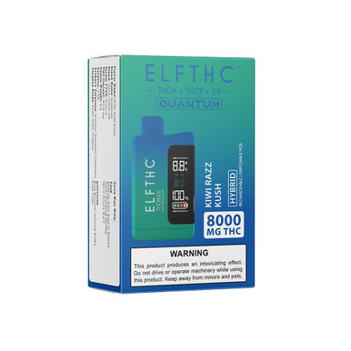 ELFTHC QUANTUM Delta 8 + THCA + THCP Rechargeable Disposable With Digital Screen 8G - Display of 5