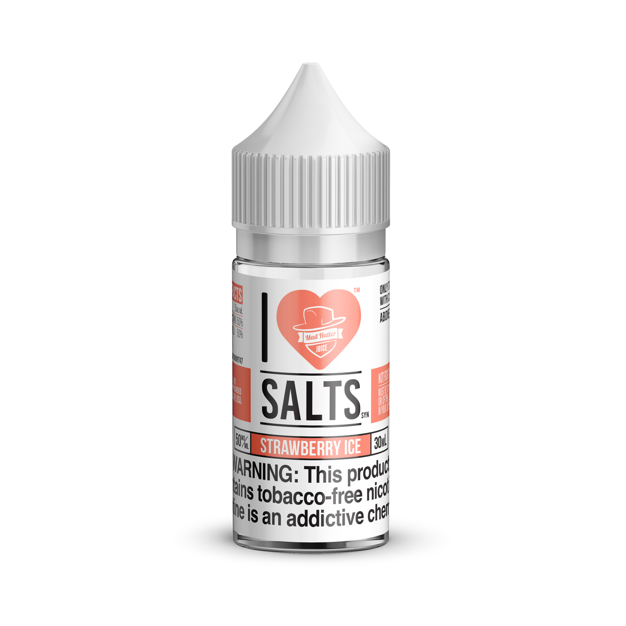 I Love Salts Synthetic Nicotine Salt E-Liquid By Mad Hatter 30ML