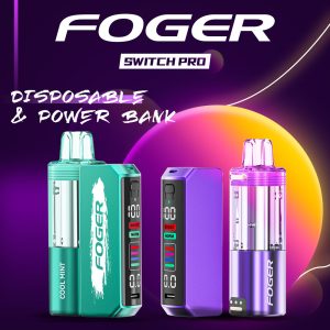 Foger Switch Pro Kit 30K Puffs 19ML Nixodine Disposable Device & Power Bank - Display of 5 (MSRP $21.99 Each)