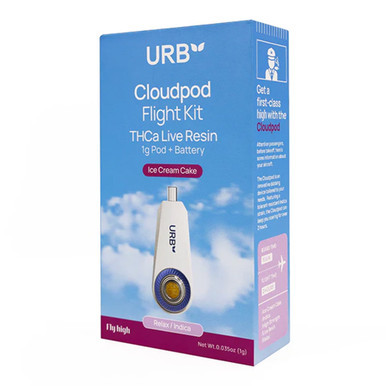 URB Cloudpod Flight Kit THCA Live Resin Dab Pod 1G + Battery