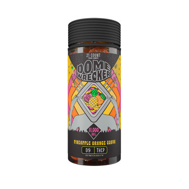 Dome Wrecker Powered By HiXotic Delta 9 + THCP Vegan Gummies 11000MG - 21ct Jar - Display of 6 Jars