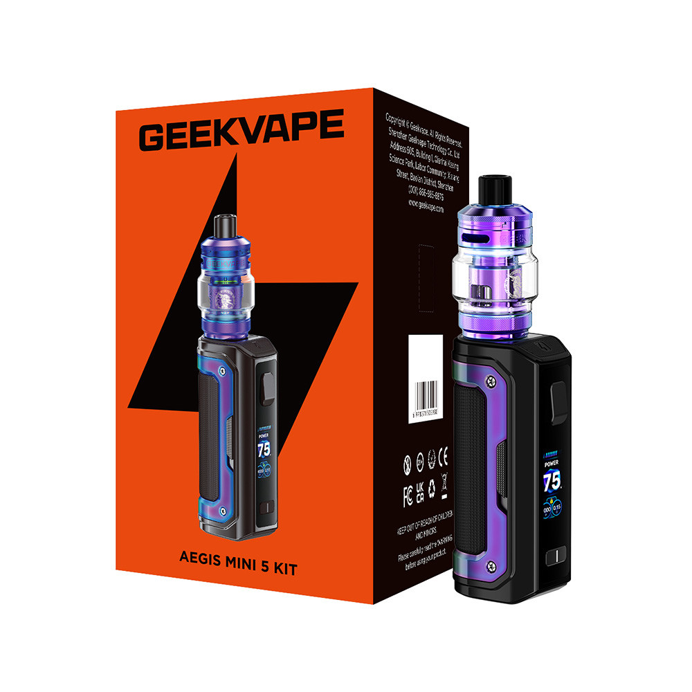 GeekVape Aegis Mini 5 100W 3200mAh Starter Kit With 5ML Z Nano 3 Tank (MSRP $72.90)