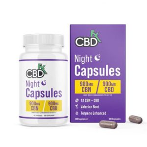 CBDfx 900MG Broad Spectrum Morning & Night Formula CBN / CBD Capsules - 60ct