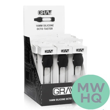 GRAV Glass Octo-Taster Chillum Hand Pipe With Silicone Skin - 16MM - Display of 15