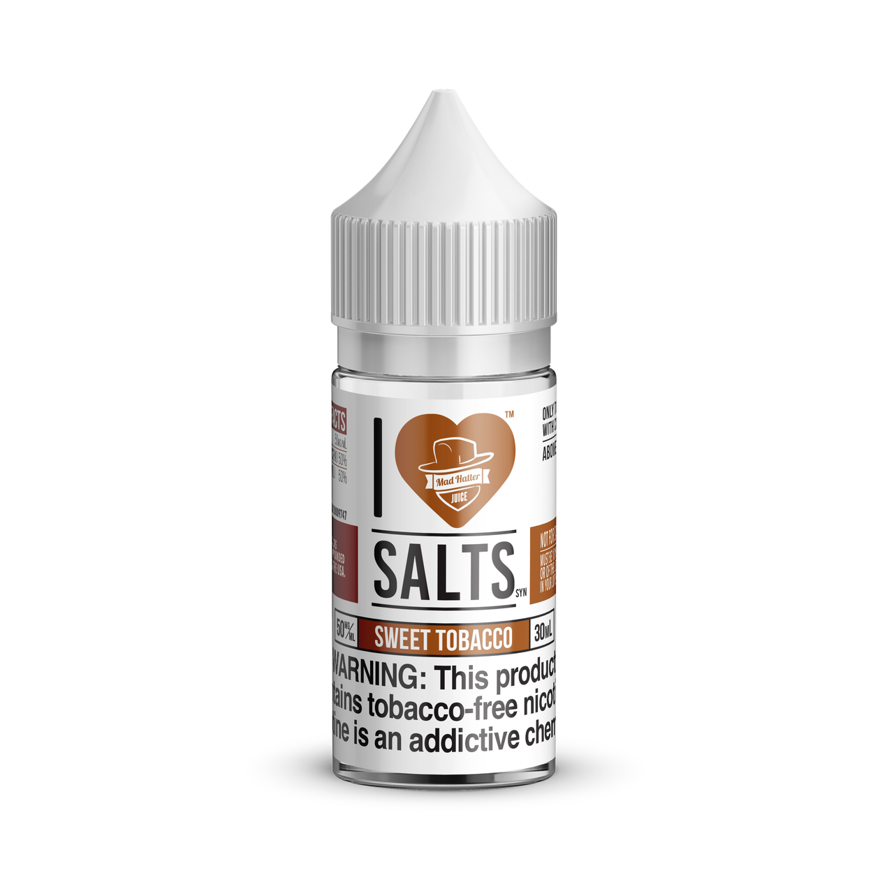 I Love Salts Synthetic Nicotine Salt E-Liquid By Mad Hatter 30ML