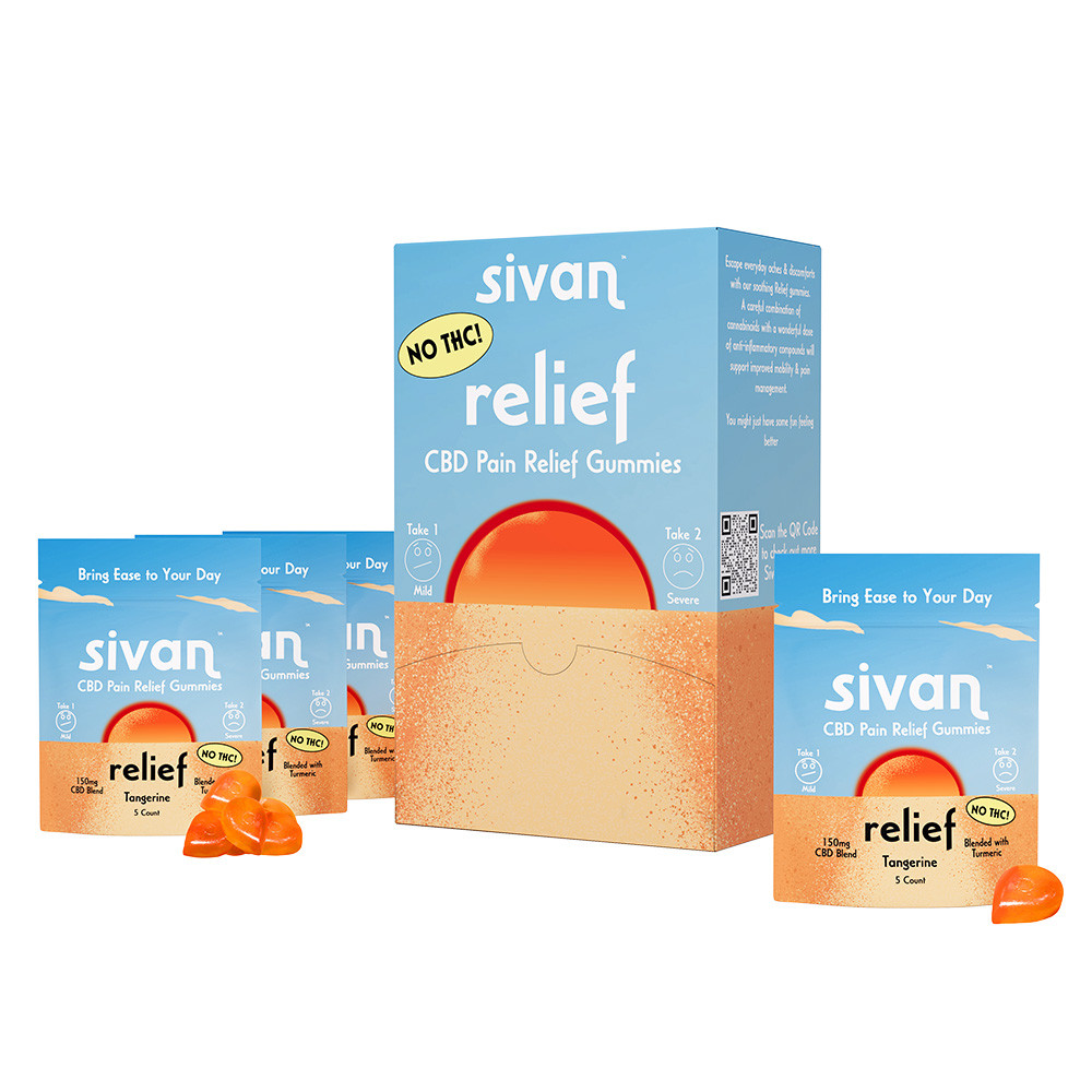 Sivan CBD Gummies - 5ct Pack - Display of 10 Packs (MSRP $9.99 Each)