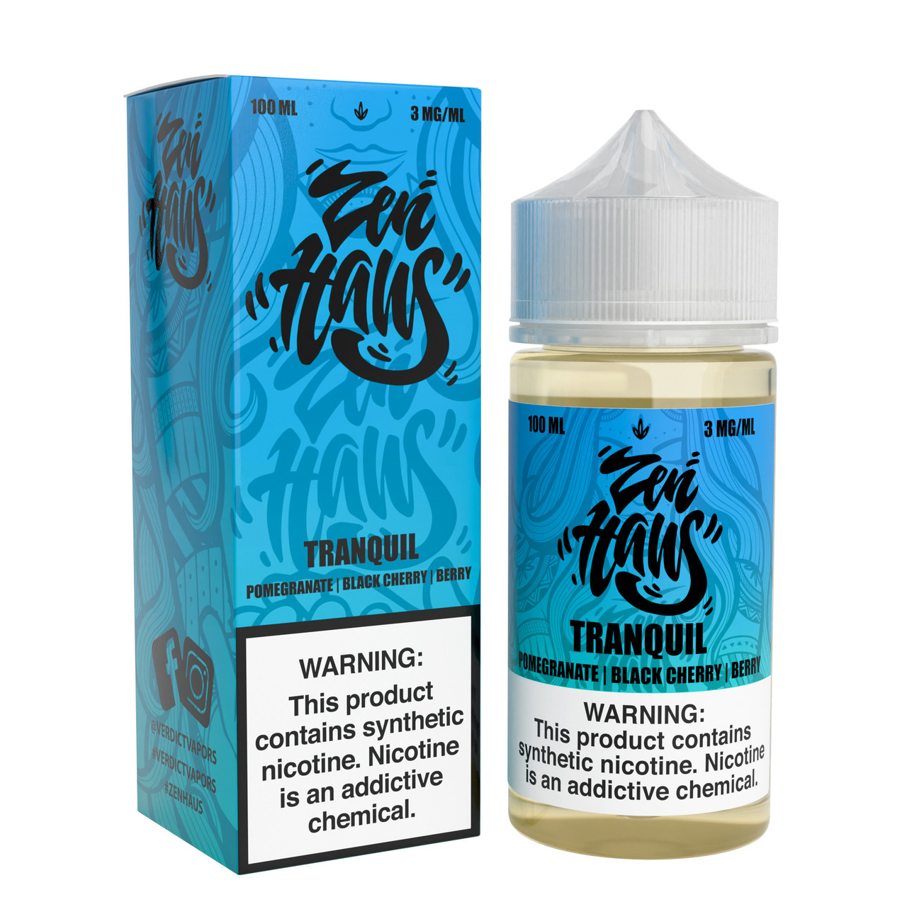 Zen Haus Synthetic Nicotine E-Liquid 100ML (MSRP $24.99)