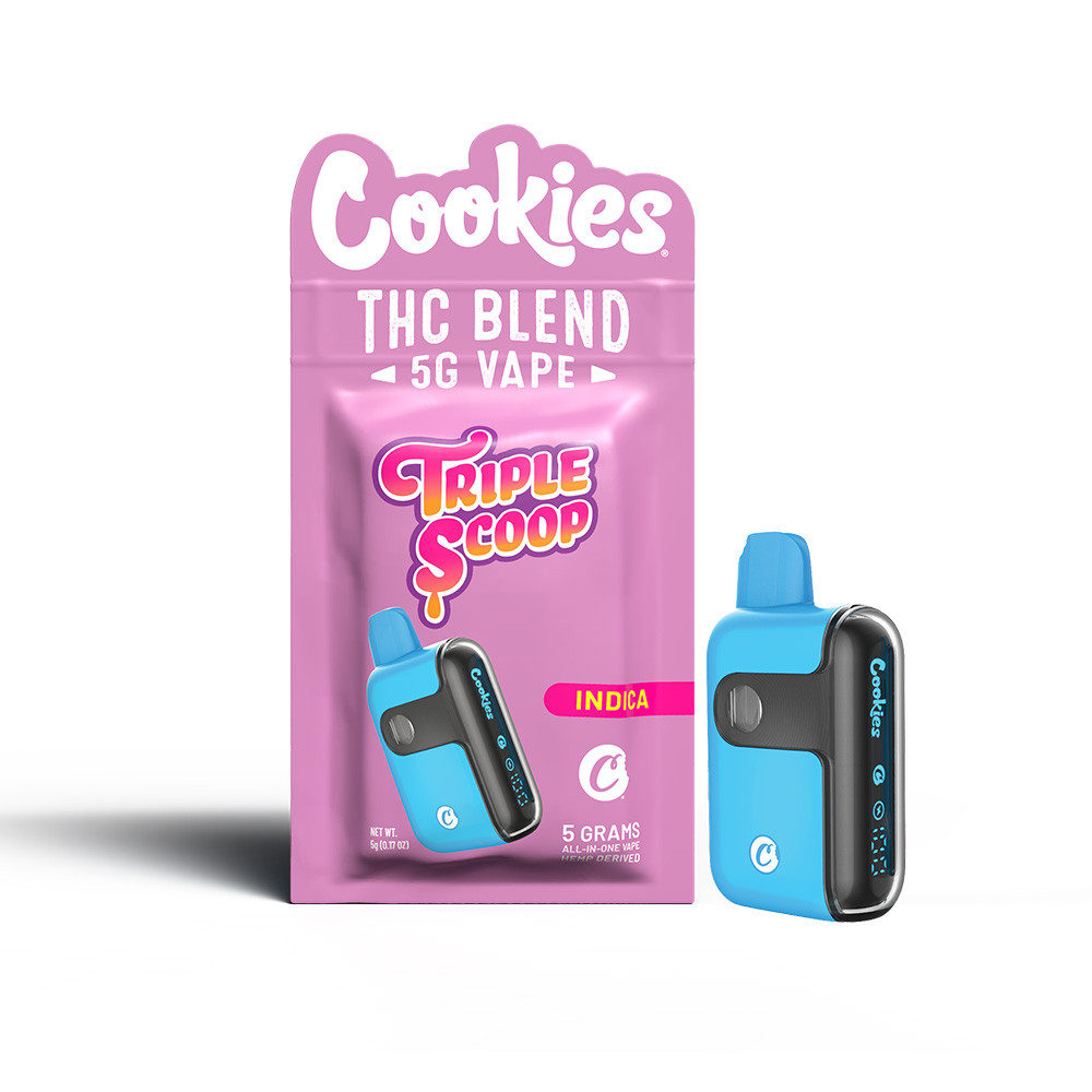 Cookies All-In-One Blend D8 + THC-P + THC-A Disposable Vape 5G - Display of 5 (MSRP $49.99 Each)