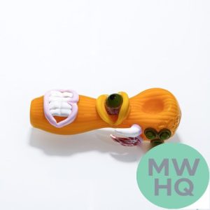 Dragon Platinum Glass Hand Pipe Creature Shape Spoon - 95 Grams - 5 Inches - Assorted Colors [WPH-421]