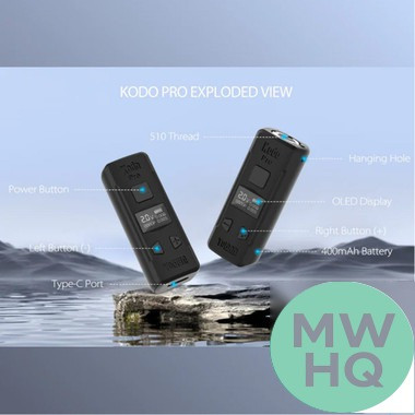 Yocan Kodo Pro 400mAh Cartridge Vaporizer Box Mod - Display of 20