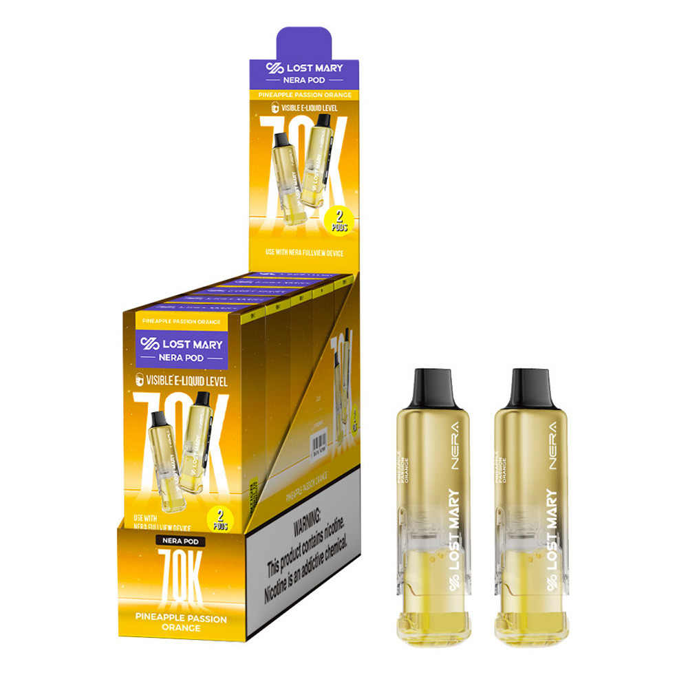 LOST MARY NERA 70K Puffs 24ML Disposable Pod Device - Display of 5 - TEXAS COMPLIANT (MSRP $16.99 Each)